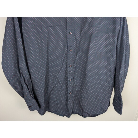 Beverly Hills Polo Club Mens Button-Up Shirt 2XL Geometric Print Long Sleeve - Picture 4 of 10